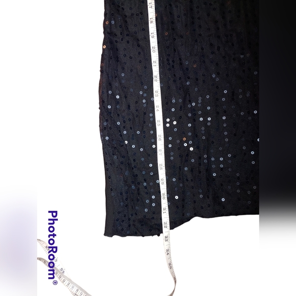 Forever Black Sequin Mini Dress, Size M - Picture 3 of 6